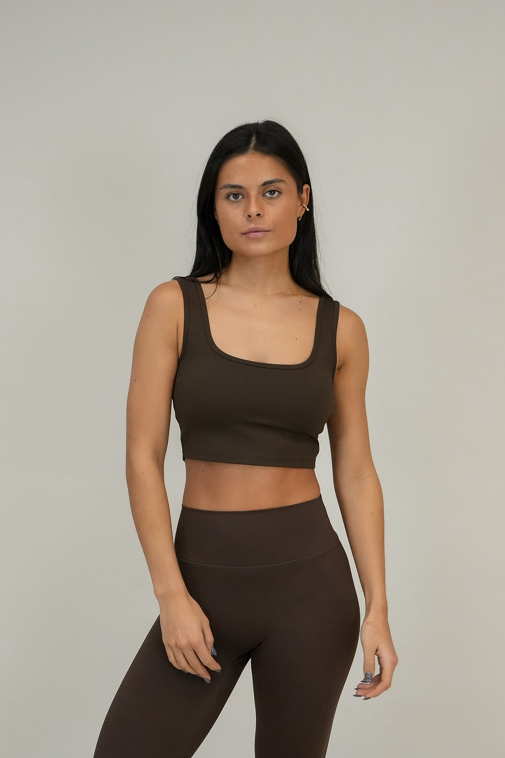 Motion Tank Bra | Chocolate