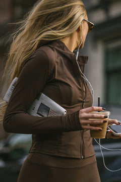 Motion Zip Jacket | Chocolate