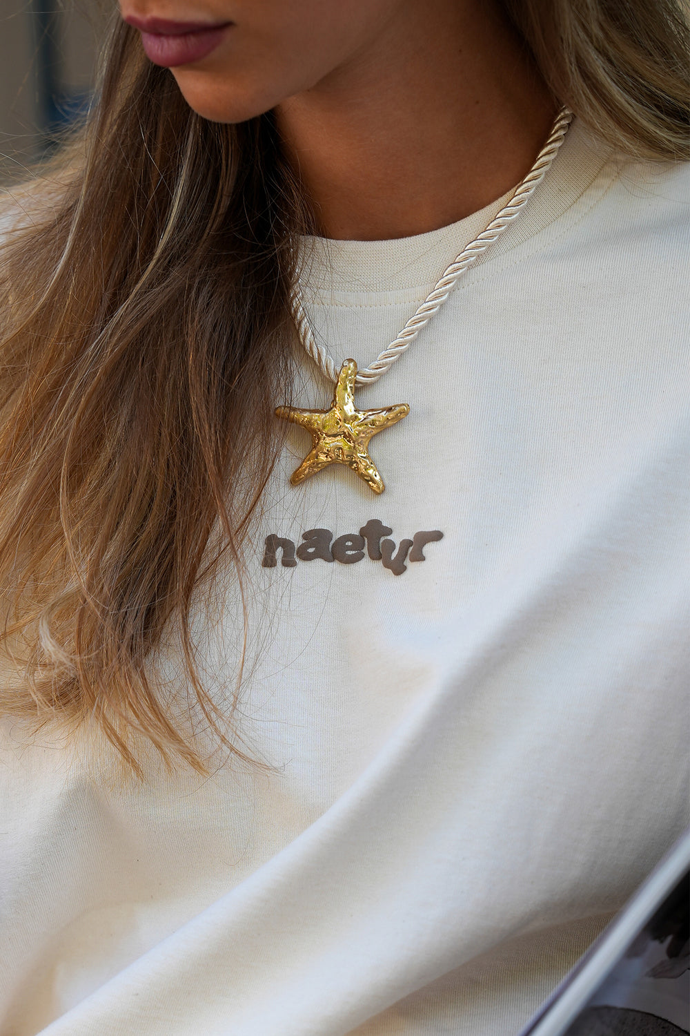 Oversized Tee | Oat Milk