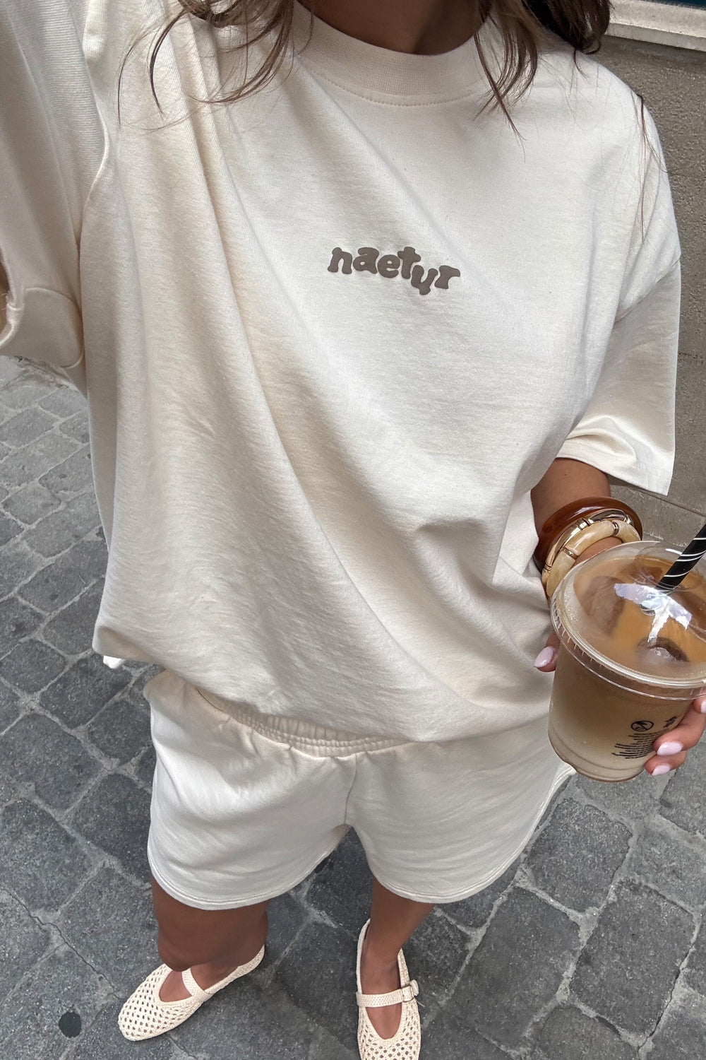 Oversized Tee | Oat Milk