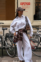 grijze polo sweater met knoopjes van naetur