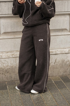 Teddy Wide Leg Jogger | Espresso