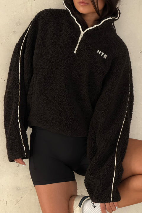 Teddy Zip-Up | Espresso