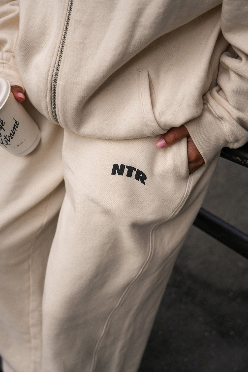 Wide Leg Jogger | Oat Milk