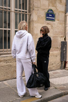 unisex overzised hoodie vest in grijs met artwork van naetur joggingspak