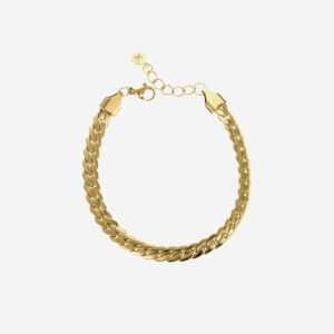 Flat chain bracelet gold