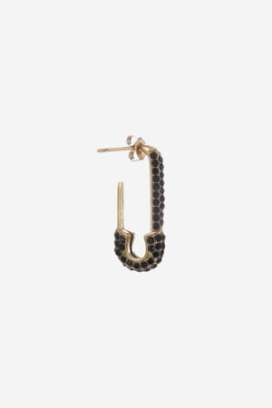Black_Safety_Pin_Single_Earring_Gold