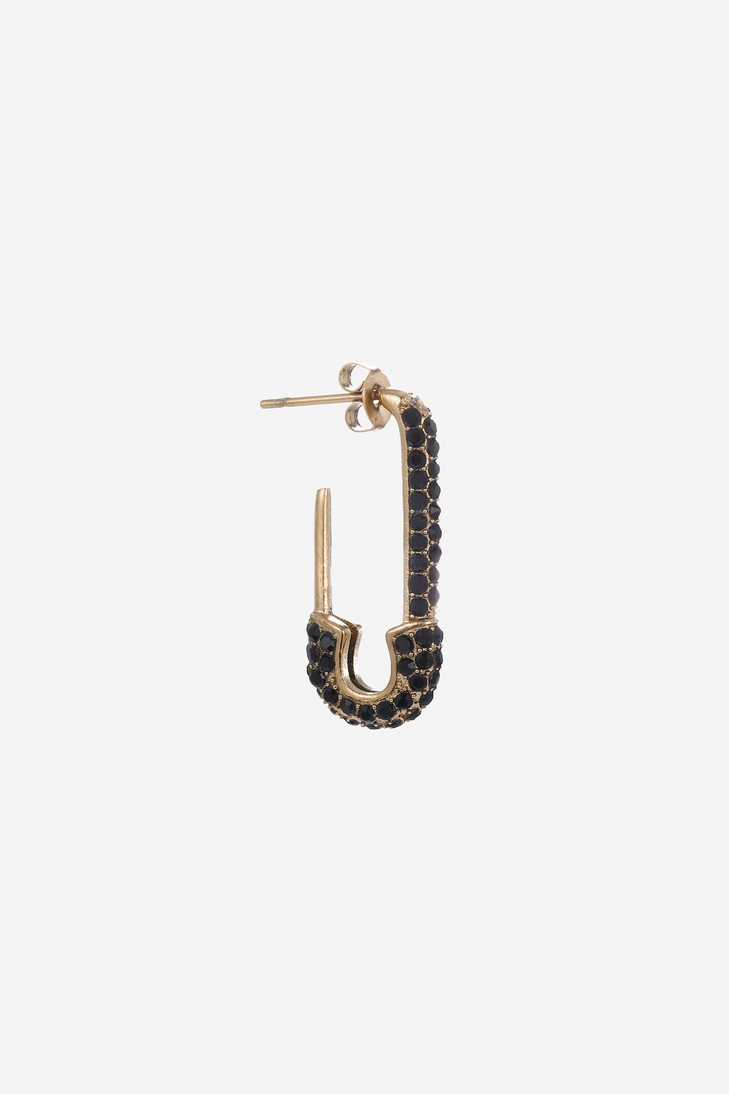 Safety Pin Earring Black Gold and White Diamonds - Anita Ko - Earrings for  women - Mad Lords – MAD LORDS