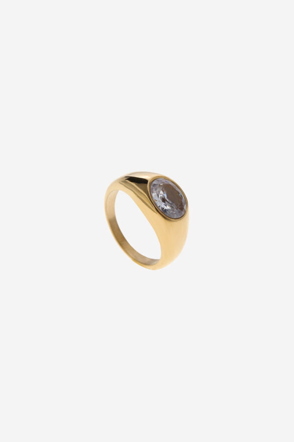 Diamand-dome-Ring-Gold