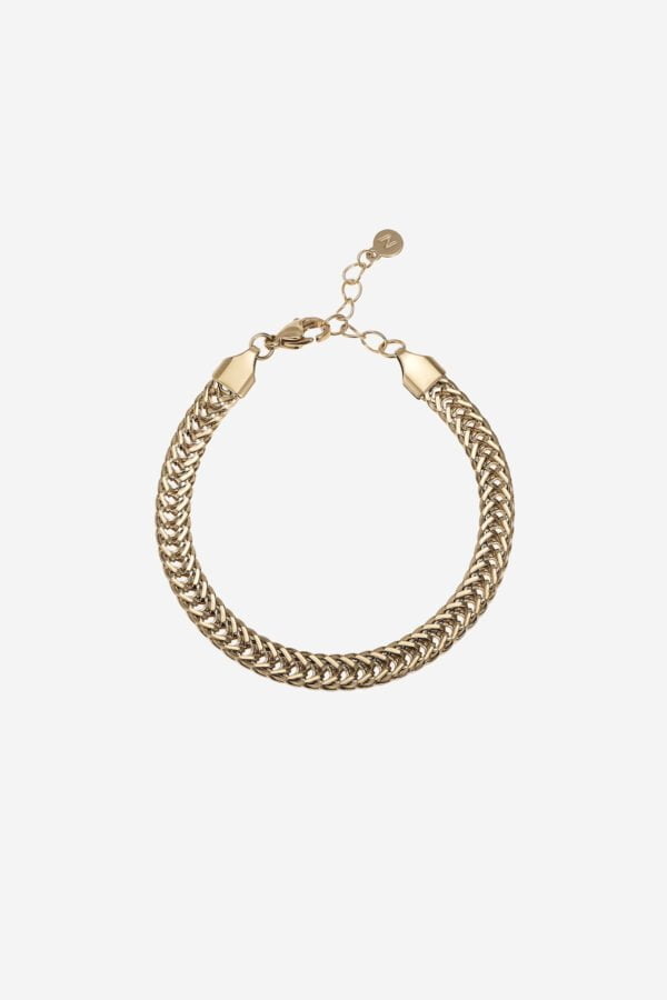 Braided-Chain-Bracelet-Gold