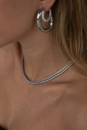 Braided-Chain-Necklace-Silver